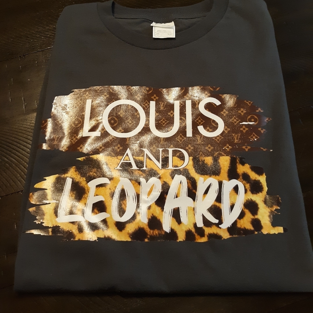 "Louis and Leopard" Crew Neck Tee